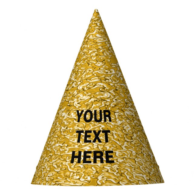 Gorro De Fiesta Modelo PURO de la salpicadura del ORO + su (Anverso)