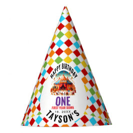 Gorro De Fiesta Modern Cute Circus Carnival 1st Birthday