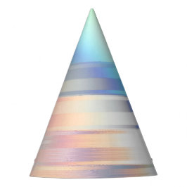 Gorro De Fiesta Moderna sirena pastel arcoiris Unicornio Holográfi
