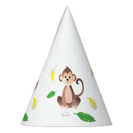 Gorro De Fiesta Mono con plátanos de hojas tropicales
