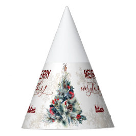 Gorro De Fiesta Monograma: Deseos navideños del árbol de Navidad B