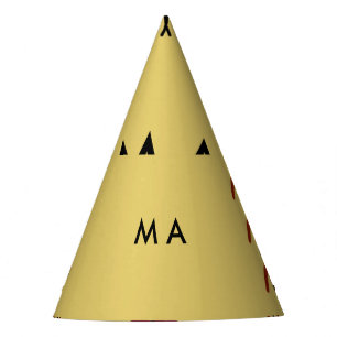 Gorro De Fiesta Monograma simple añada su letra de nombre man mini
