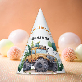 Gorro De Fiesta Monster Camión Selva Safari Feliz cumpleaños