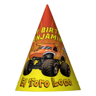 Gorro De Fiesta Monster Jam - Cumpleaños de El Toro Loco