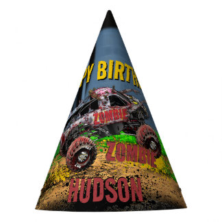 Gorro De Fiesta Monster Jam - Cumpleaños Zombie