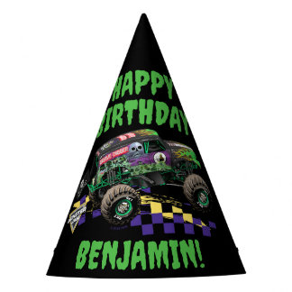 Gorro De Fiesta Monster Jam Grave Digger Feliz Cumpleaños