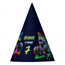 Gorro De Fiesta Monster Truck Shark Birthday 