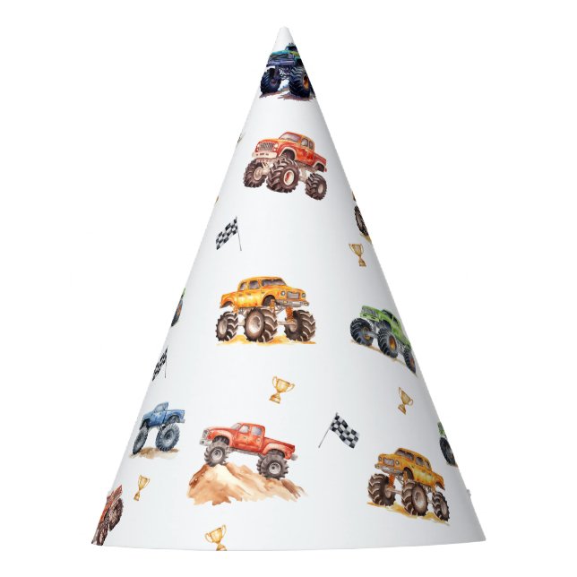 Gorro De Fiesta Monstruos modernos para niños fiesta de cumpleaños (Anverso)