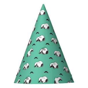 Gorro De Fiesta Montañas de Snoopy y Patrón Verde azulado