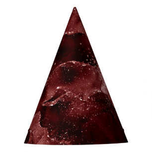 Gorro De Fiesta Moody Agate Henna Blood Red Garnet Jewel Tone
