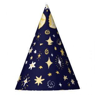 Gorro De Fiesta Moon Phases Stars Vintage Background