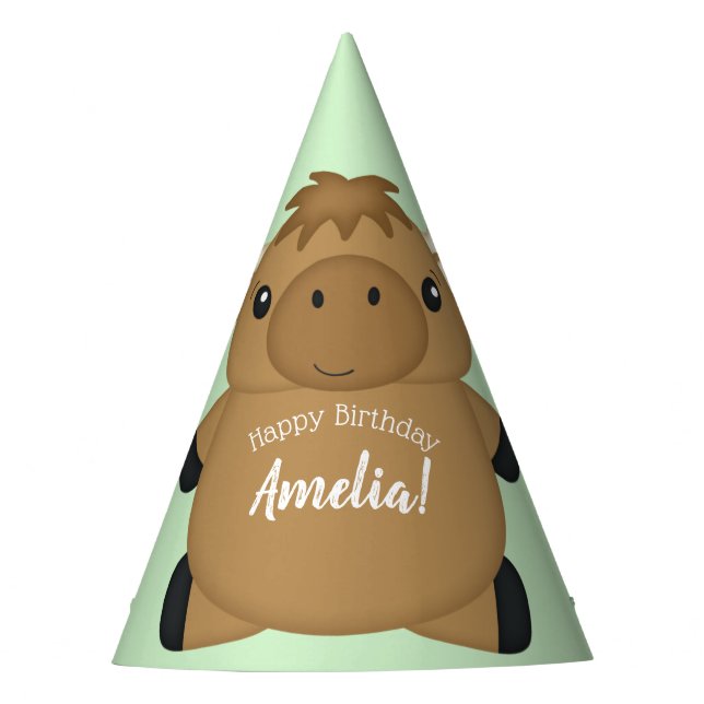 Gorro De Fiesta Moose Birday Party Green (Anverso)