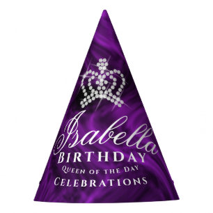 Gorro De Fiesta Morado de la corona que ensucia