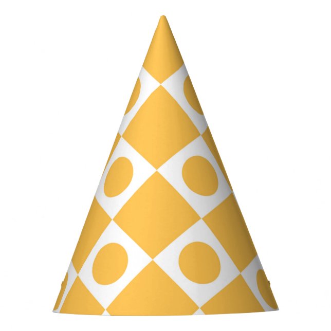 Gorro De Fiesta Mostaza de Mod Retro 60 (Anverso)