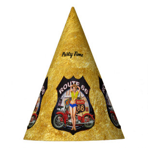 Gorro De Fiesta Motocicleta de la ruta 66 de América con una