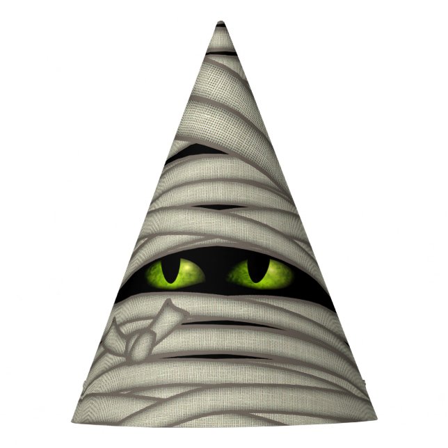 Gorro De Fiesta Mummy Eyes Halloween Green ID685 (Anverso)