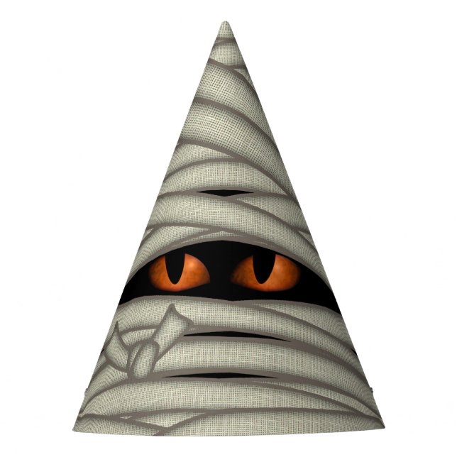 Gorro De Fiesta Mummy Eyes Halloween Naranja ID685 (Anverso)