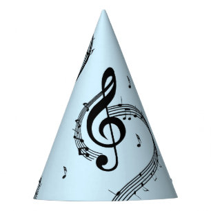 Gorro De Fiesta Música Climactic G Clef Blue