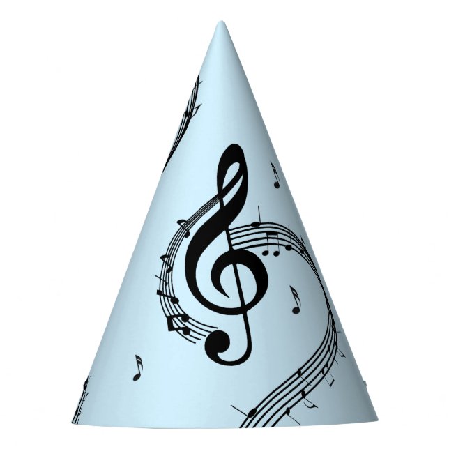 Gorro De Fiesta Música Climactic G Clef Blue (Anverso)