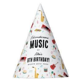 Gorro De Fiesta Musical Instruments Music Theme Birthday Party