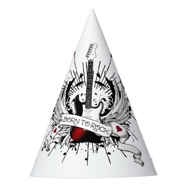 Gorro De Fiesta Músico de rock y rock Metalizado de guitarra (Anverso)