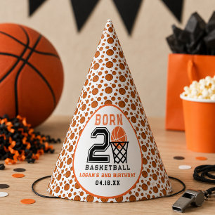 Gorro De Fiesta Nacido para Baloncesto Deportes Cumpleaños 2do