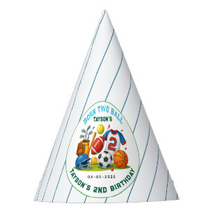 Gorro De Fiesta Nacido para jugar – Tema deportivo cumpleaños 2 ni