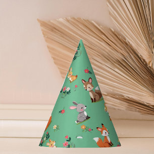 Gorro De Fiesta Nacimiento de animales de Cute Woodland