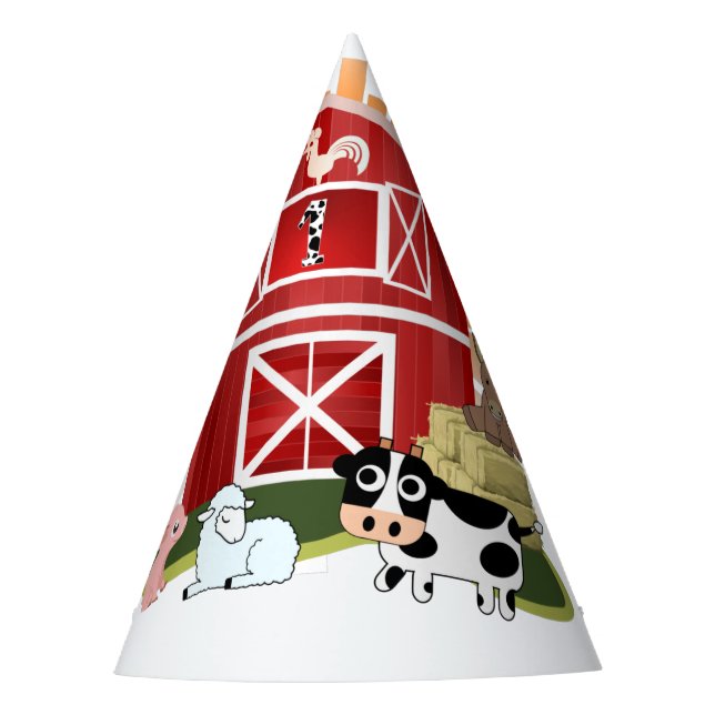 Gorro De Fiesta Nacimiento de animales de granja de Barnyard (Anverso)
