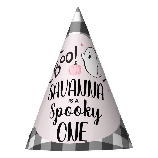 Gorro De Fiesta Nacimiento de Halloween Fantasma Rosa (Anverso)