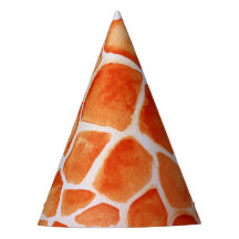 Naranja acuarela Giraffe Imprimir cumpleaños