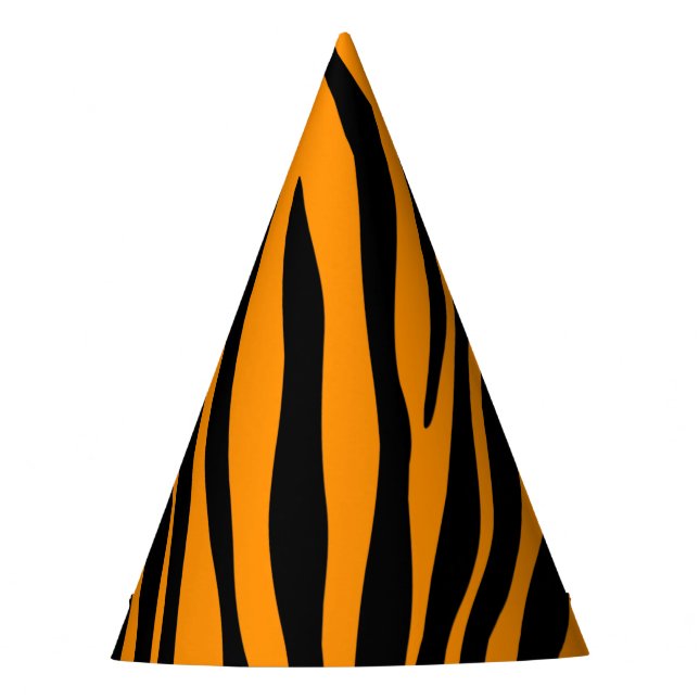 Gorro De Fiesta Naranja Princeton Estampado Cebra (Anverso)