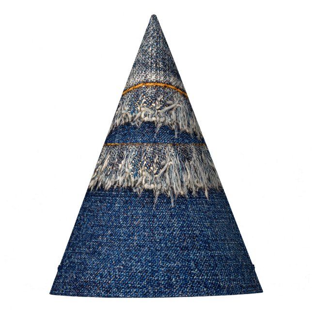 Gorro De Fiesta Naranja Stitch, Parche De Doble Denim. (Anverso)