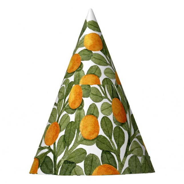 Gorro De Fiesta Naranjas del corazón: Las ramas verdes aman. (Anverso)