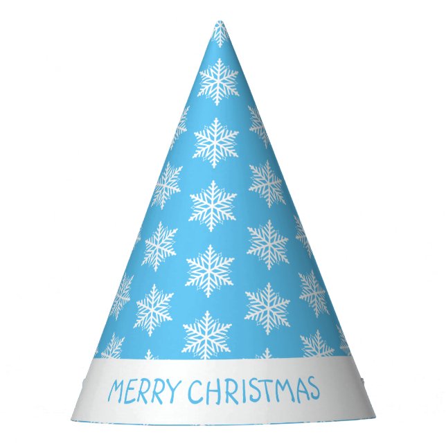Gorro De Fiesta Navidad copos de nieve Personalizados  (Anverso)
