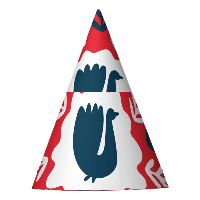 Gorro De Fiesta Navidades de arte Folk Doodle Tile (Anverso)