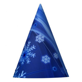Gorro De Fiesta Navidades del Blue Winter Snowflakes