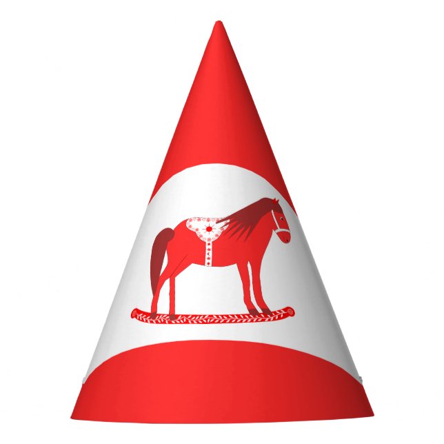 Gorro De Fiesta Navidades escandinavos rodando caballo (Anverso)