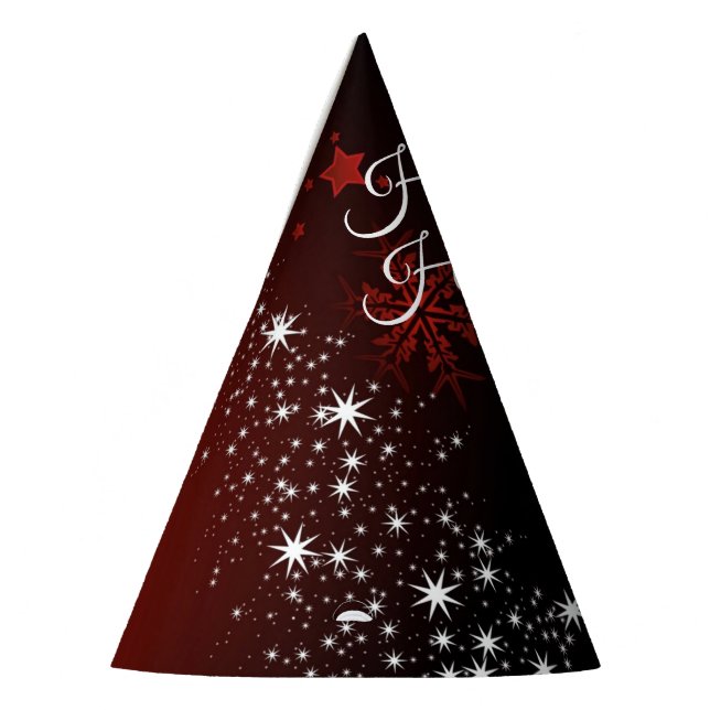 Gorro De Fiesta Navidades Fiesta White Stars Tree Copos de nieve r (Izquierda)