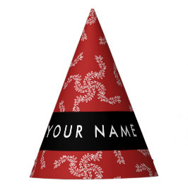 Gorro De Fiesta Navidades Garland, Red, Tu nombre, Personalizar