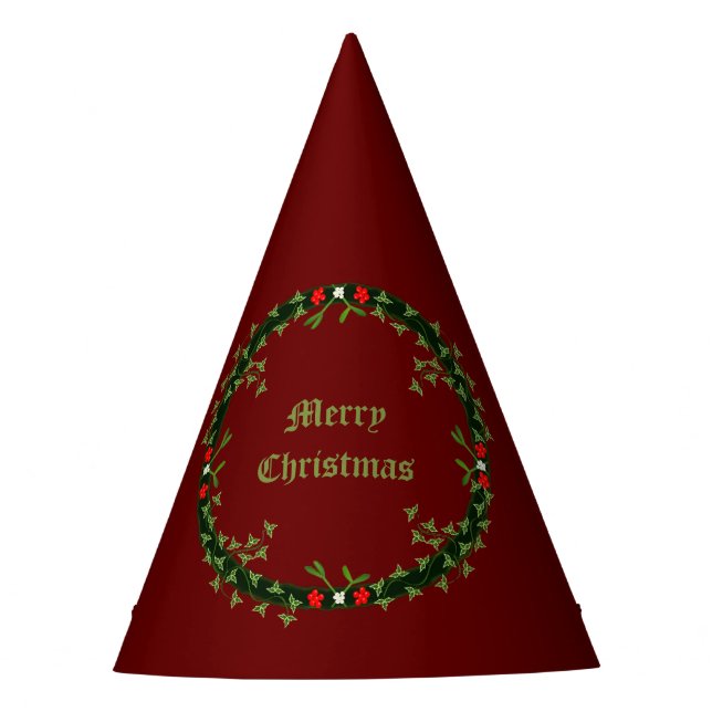 Gorro De Fiesta Navidades góticos Personalizado Wreath (Anverso)