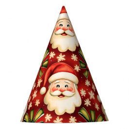 Gorro De Fiesta Navidades retro de la época Santa Claus y arcos