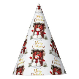 Gorro De Fiesta Navidades Snowman Gold Feliz Navidad Textos