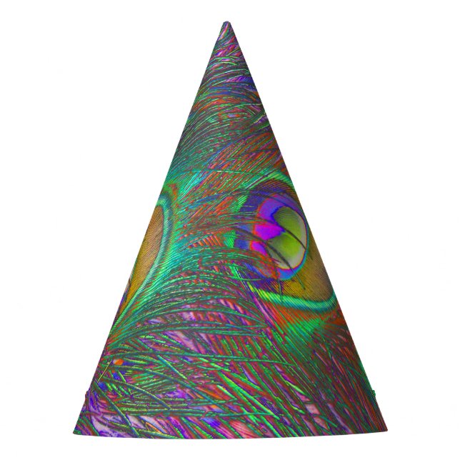 Gorro De Fiesta Navidades Tinsel Peacock Feathers (Anverso)