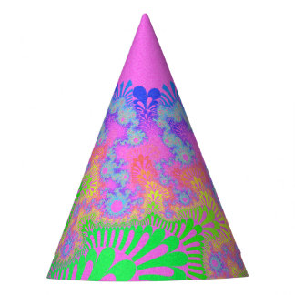Gorro De Fiesta Neon Rainbow Sunburst
