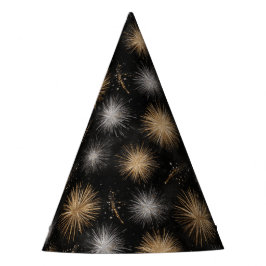 Gorro De Fiesta New Year's Eve Silver Gold Fireworks Celebration