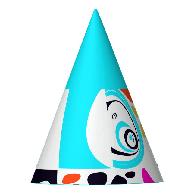 Gorro De Fiesta Nido de pájaro - Blanco turquesa (Anverso)