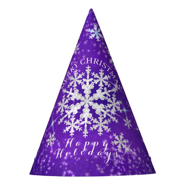 Gorro De Fiesta Nieve: Blanqueo púrpura (Anverso)