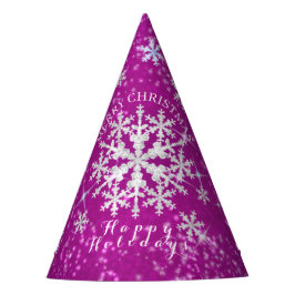 Gorro De Fiesta Nieve que filma blanco magenta