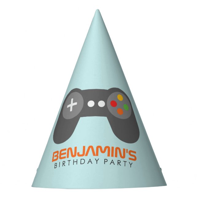 Gorro De Fiesta Niños con controlador de videojuegos Guay Cumpleañ (Anverso)